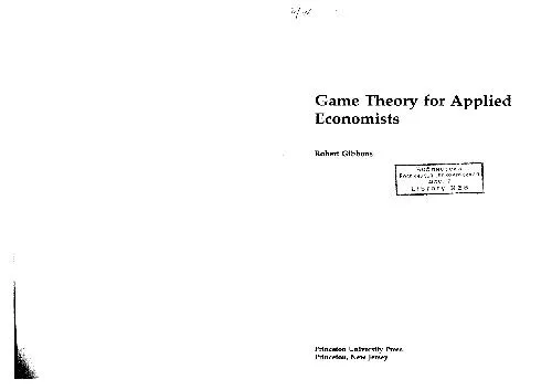 Game Theory for Applied Economists