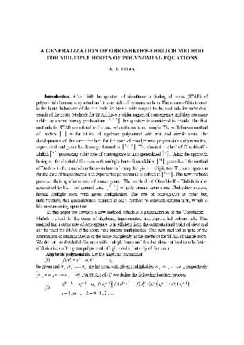 Generalization of Obreshkoff's method for multiple roots of polynomials