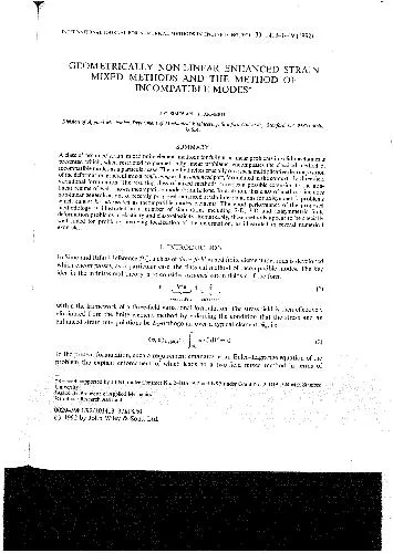 Geometrically Non-Linear Enchanced Strain Mixed Methods and the Method of Incompatible Modes