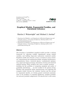 Graphical Models, Exponential Families, and Variational Inference