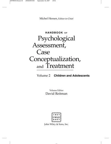 Handbook of Psychological Assessment, Case Conceptualization, and Treatment, Two-Volume Set