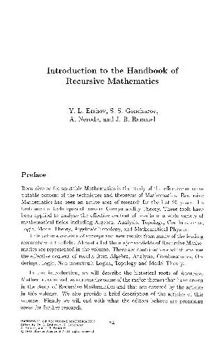 Handbook of Recursive Mathematics. Volume 1: Recursive Model Theory