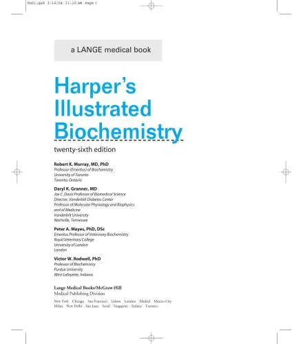 Harper's Illustrated Biochemistry (LANGE Basic Science)