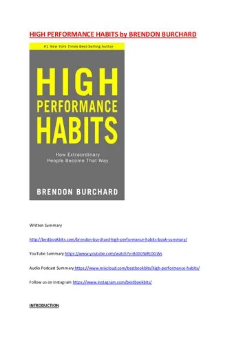 High-Performance-Habits