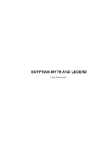 History Egypt Egyptian Myth And Legend