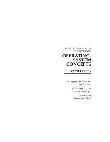 Instructor's Manual for Operating System Concepts