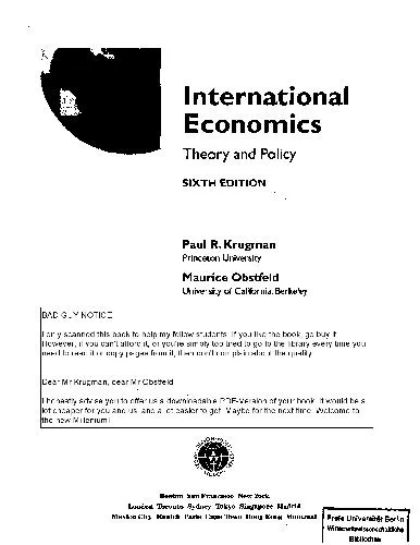 International economics: theory and policy