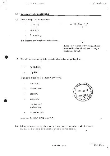 Introduction To Accounting