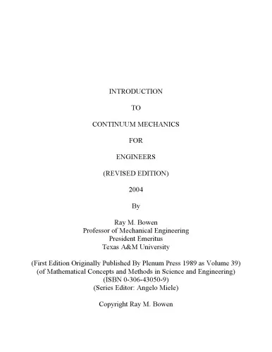 Introduction to Continuum Mechanics for Engineers