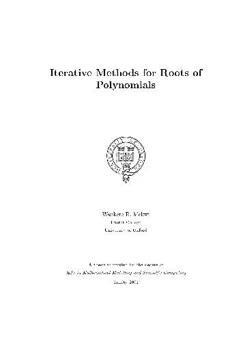 Iterative methods for roots of polynomials