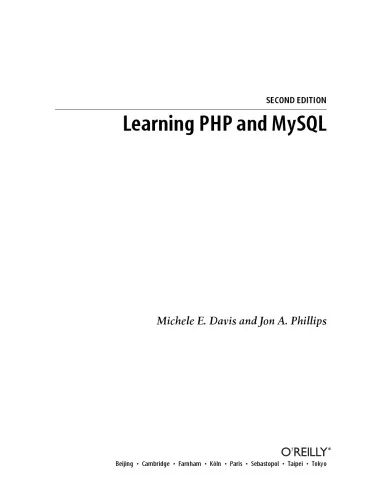 Learning PHP and MySQL