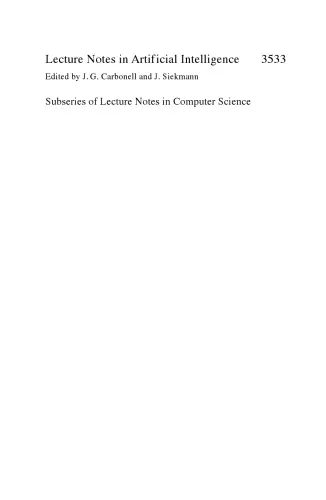 Lecture Notes in Artificial Intelligence 3533