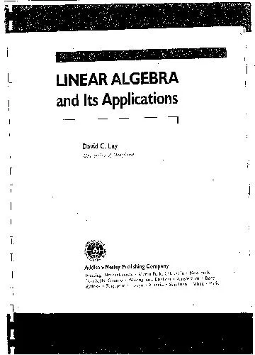 Linear Algebra And Its Applications