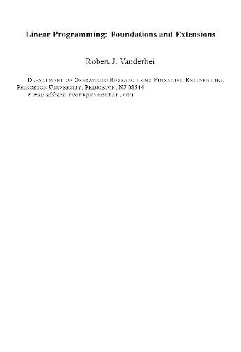 Cover of Linear Programming: Foundations and Extensions (2001)(2nd ed.)(en)(450s)