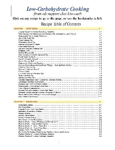 Low-Carbohydrate Cooking