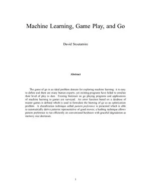 Machine Learning, Game Play, and Go