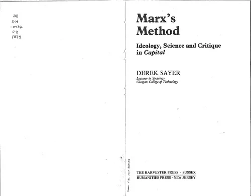 Marx's Method: Ideology, Science, and Critique in Capital