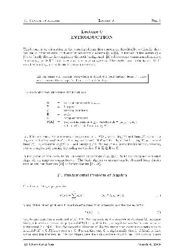 Mathematics. Fundamental Problems in Algorithmic Algebra