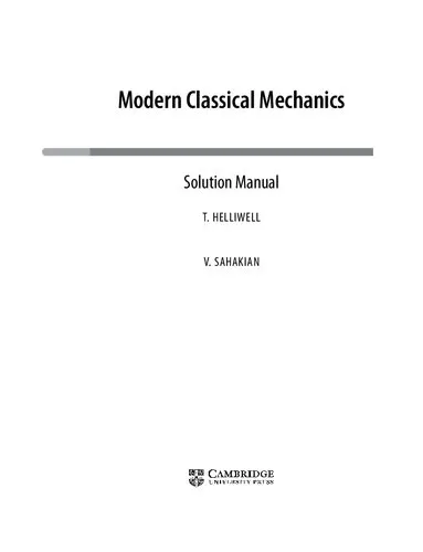 Modern Classical Mechanics Solution Manual