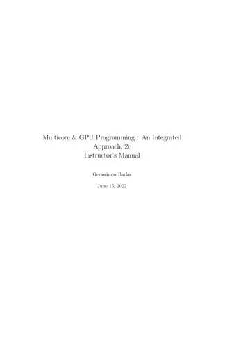 Multicore and GPU Programming: An Integrated Approach