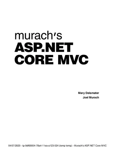 Murach's ASP.NET Core MVC