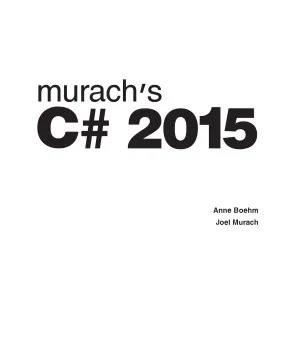 Murach’s C# 2015