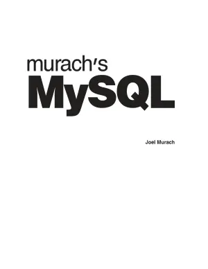 Murach’s MySQL