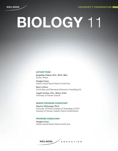 Cover of Nelson Biology 11: University Preparation