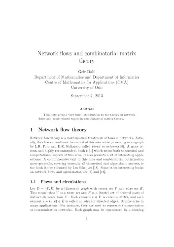 Network flows and combinatorial matrix theory [lecture notes]