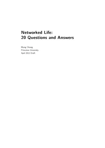 Networked Life : 20 Questions and Answers