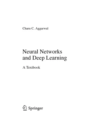 Neural Networks and Deep Learning. A Textbook