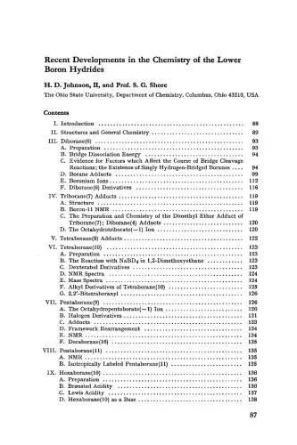 New Results in Boron Chemistry