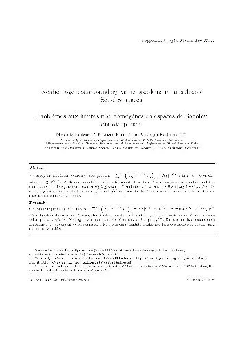 Nonhomogeneous boundary value problems in anisotropic Sobolev spaces