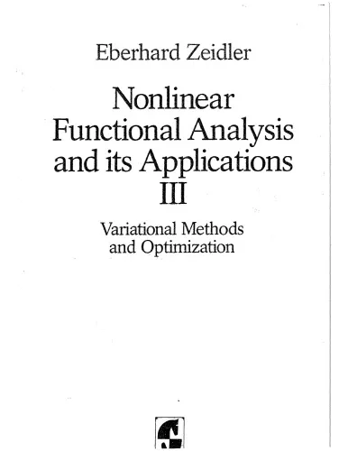 Nonlinear Functional Analysis and Its Applications III