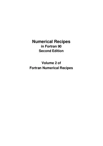 Numerical Recipes in Fortran 90. The Art of Parallel Scientific Computing