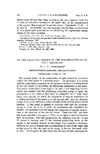 On the Quantum Theory of the Polarization of Impact Radiation