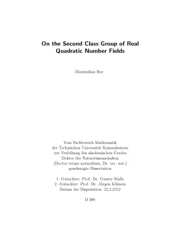 On the Second Class Group of Real Quadratic Number Fields (version 8 Feb 2012)