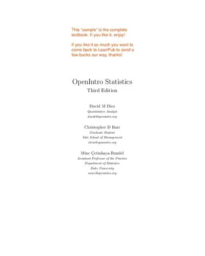 OpenIntro Statistics 3e