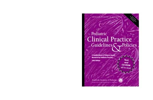 Pediatric clinical practice guidelines & policies : a compedium of evidence-based research for pediatric practice