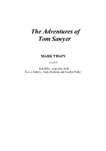 Penguin Readers The Adventures Of Tom Sawyer Level 1