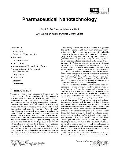 Pharmaceutical Nanotechnology