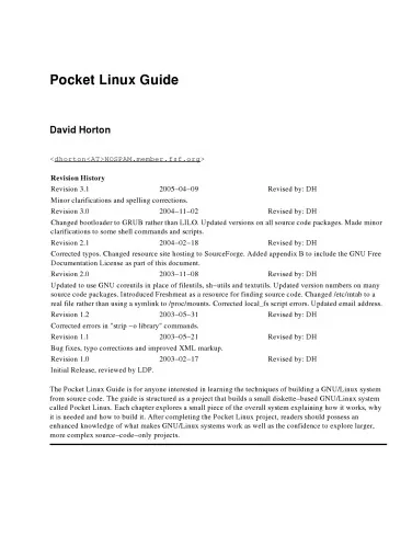 Pocket Linux guide