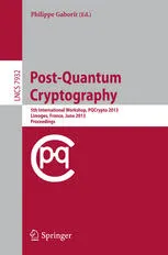 Cover of Post-Quantum Cryptography: 5th International Workshop, PQCrypto 2013, Limoges, France, June 4-7, 2013. Proceedings