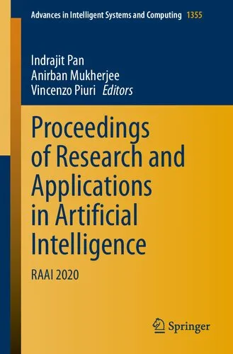 Proceedings of Research and Applications in Artificial Intelligence: RAAI 2020: 1355 (Advances in Intelligent Systems and Computing, 1355)