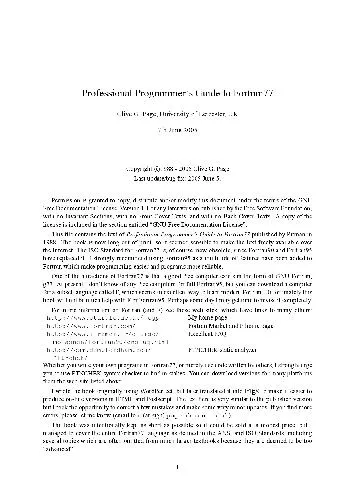 Professional programmer's guide to Fortran 77