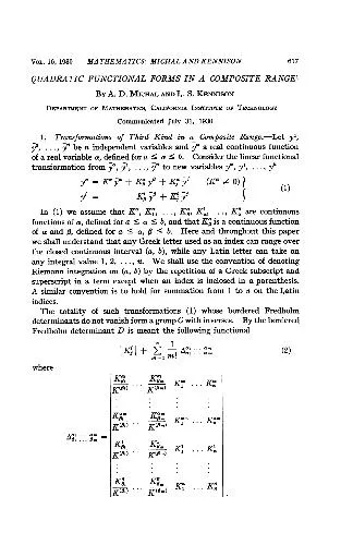 Quadratic functional forms in a composite range