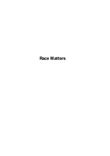 Race Matters: Indigenous Australians and Our Society