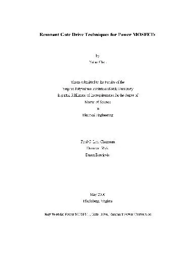 Resonant gate drive techniques for power MOSFETs