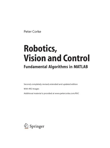 Robotics, Vision and Control. Fundamental Algorithms in MatLab