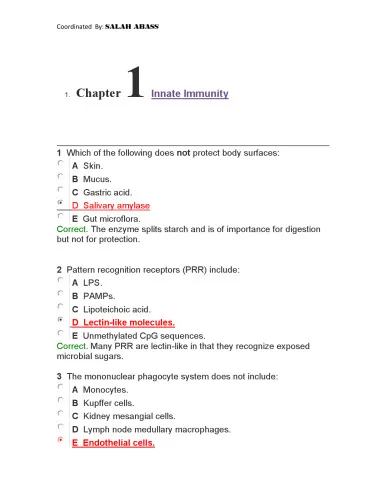 Roitt's essential immunology MCQs 1 1